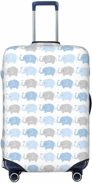 Travel Luggage Cover Suitcase Stretch Washable Cute Baby Elephants Suitcase Protector Bag,Anti-Scratch Double-Sided Baggage Covers,Large