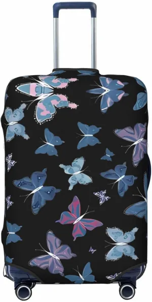 Travel Luggage Cover Suitcase Stretch Washable Exotic Butterflies Suitcase Protector Bag,Dust-Proof Double-Sided Baggage Covers,X-Large