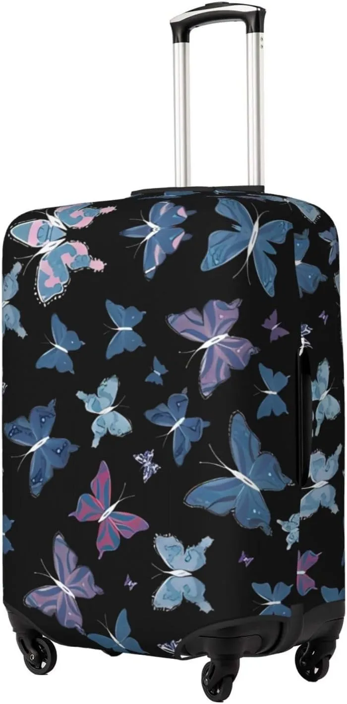 Travel Luggage Cover Suitcase Stretch Washable Exotic Butterflies Suitcase Protector Bag,Dust-Proof Double-Sided Baggage Covers,X-Large
