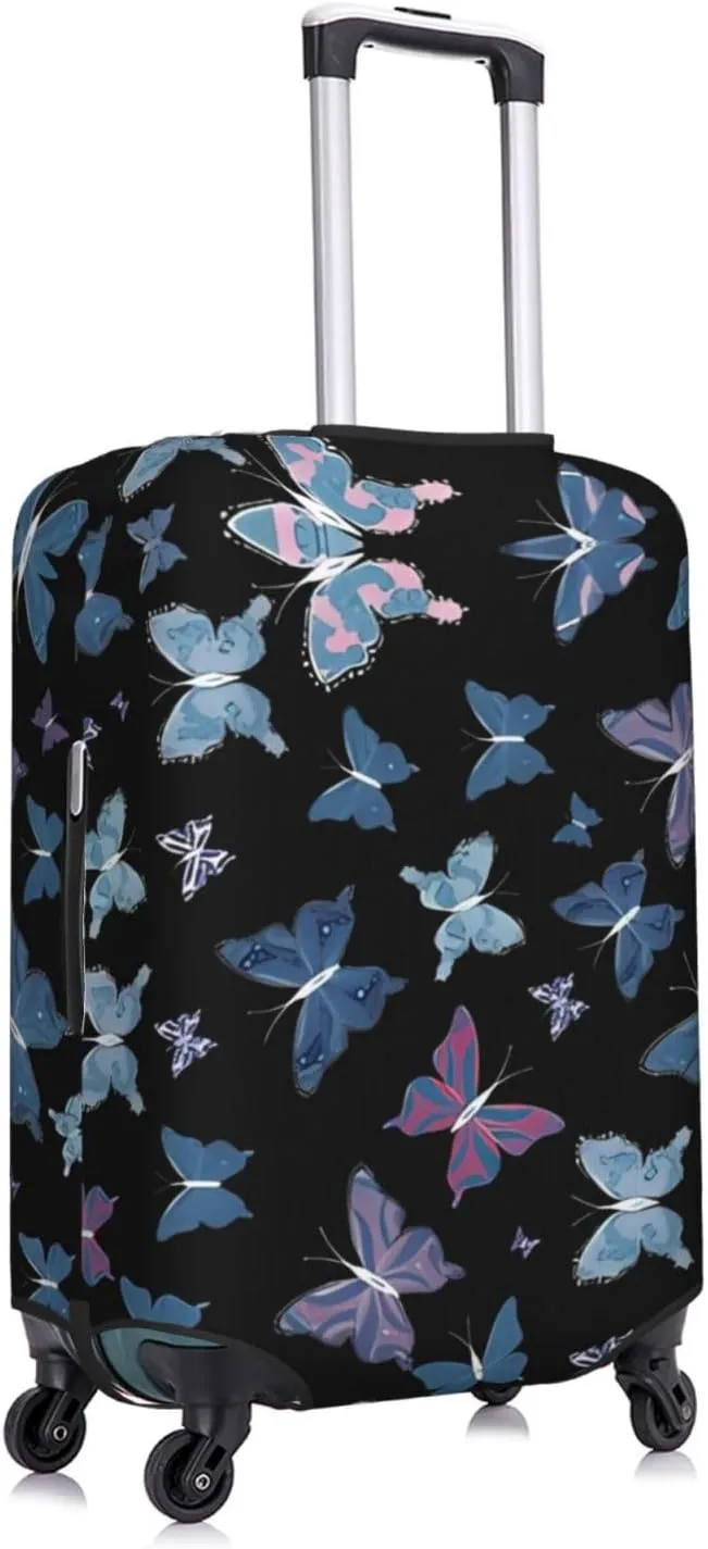 Travel Luggage Cover Suitcase Stretch Washable Exotic Butterflies Suitcase Protector Bag,Dust-Proof Double-Sided Baggage Covers,X-Large