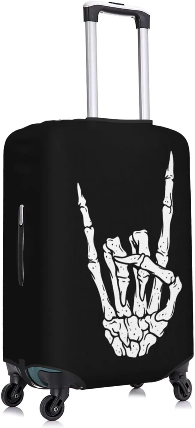 Travel Luggage Cover Suitcase Stretch Washable Skeleton Hand Suitcase Protector Bag,Dust-Proof With Zipper Closure Baggage Covers For Kid Adult,Large