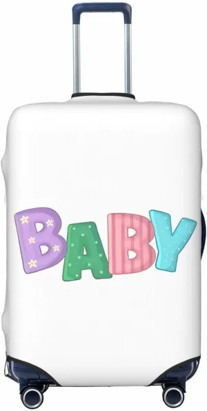 Travel Luggage Cover Suitcase Stretch Washable Word Baby Suitcase Protector Bag,Anti-Scratch With Zipper Closure Baggage Covers,Large