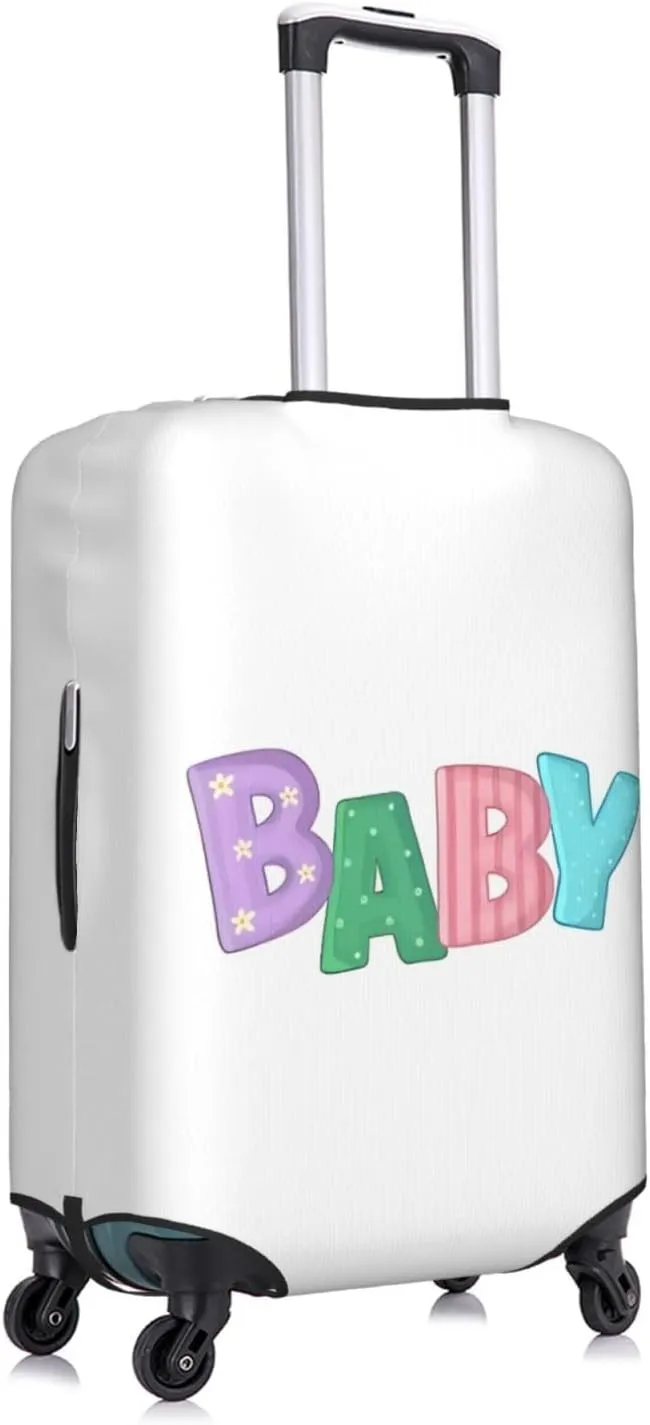 Travel Luggage Cover Suitcase Stretch Washable Word Baby Suitcase Protector Bag,Anti-Scratch With Zipper Closure Baggage Covers,Large