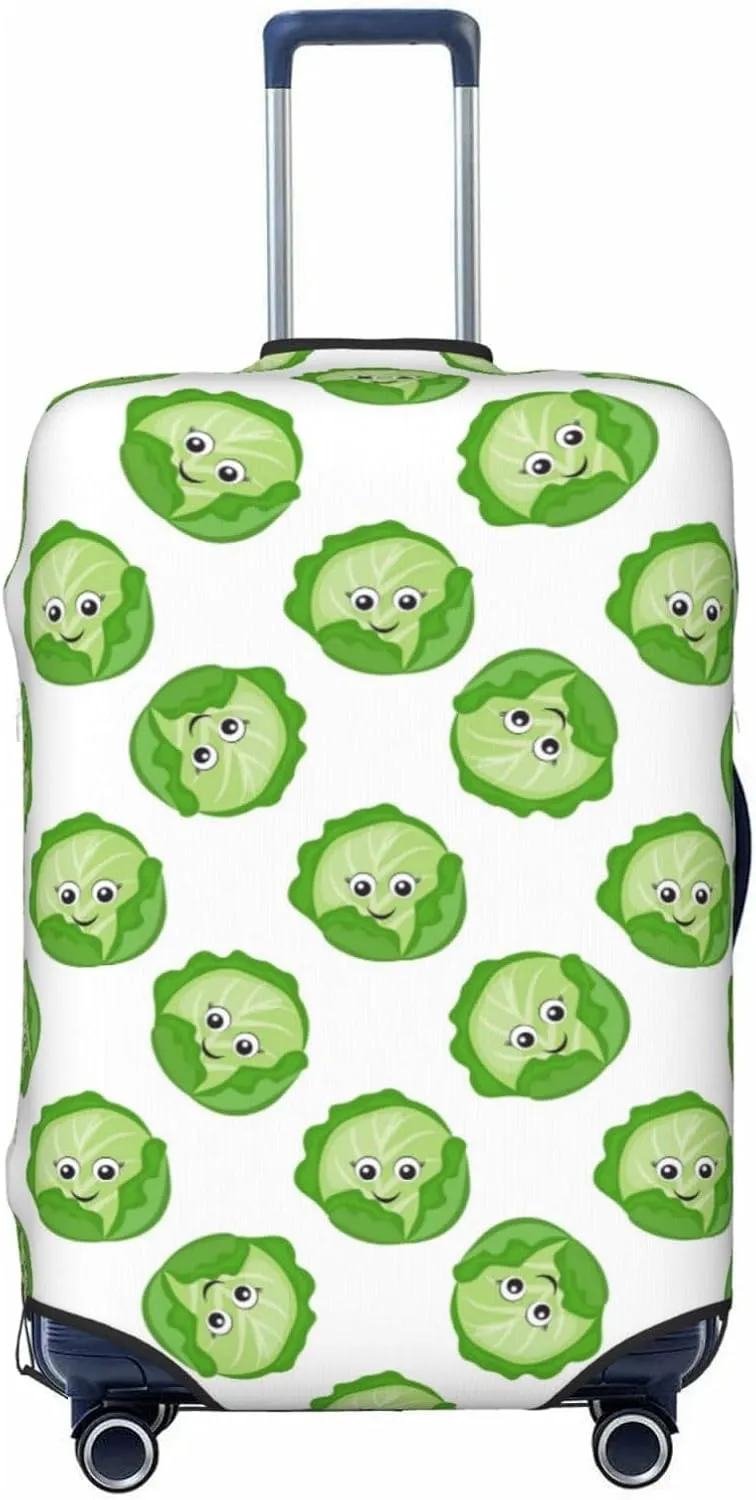 Travel Luggages Cover - Bright Cabbage Cute Eyes Funny Cute Suitcase Covers For Luggage, Funny Luggage Protector Suit Case Cover Fits 18-32 Inch, Not Included Luggage