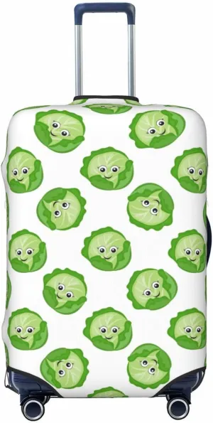 Travel Luggages Cover - Bright Cabbage Cute Eyes Funny Cute Suitcase Covers For Luggage, Funny Luggage Protector Suit Case Cover Fits 18-32 Inch, Not Included Luggage