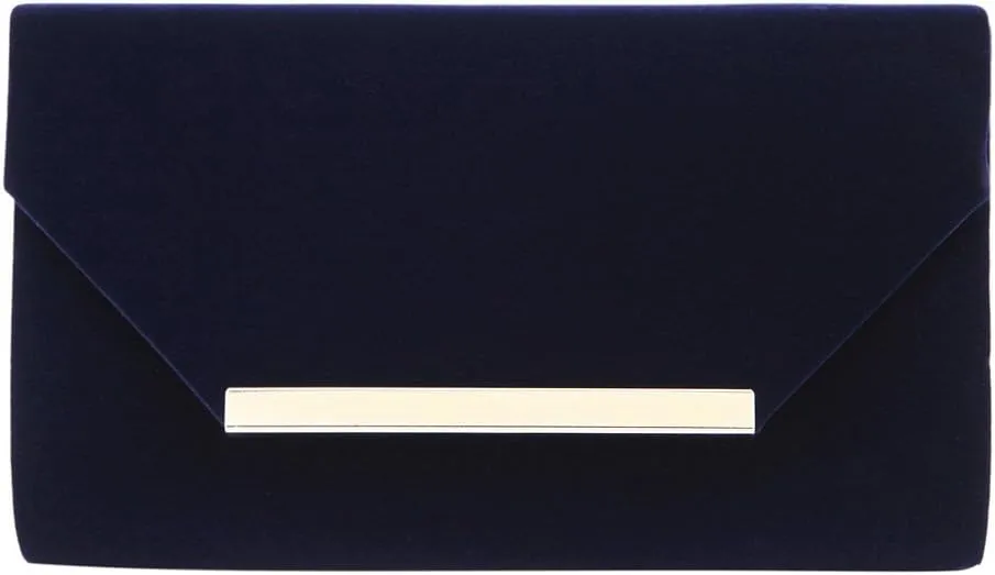 TrendsBlue Elegant Solid Color Velvet Clutch Evening Bag Handbag - Diff Colors