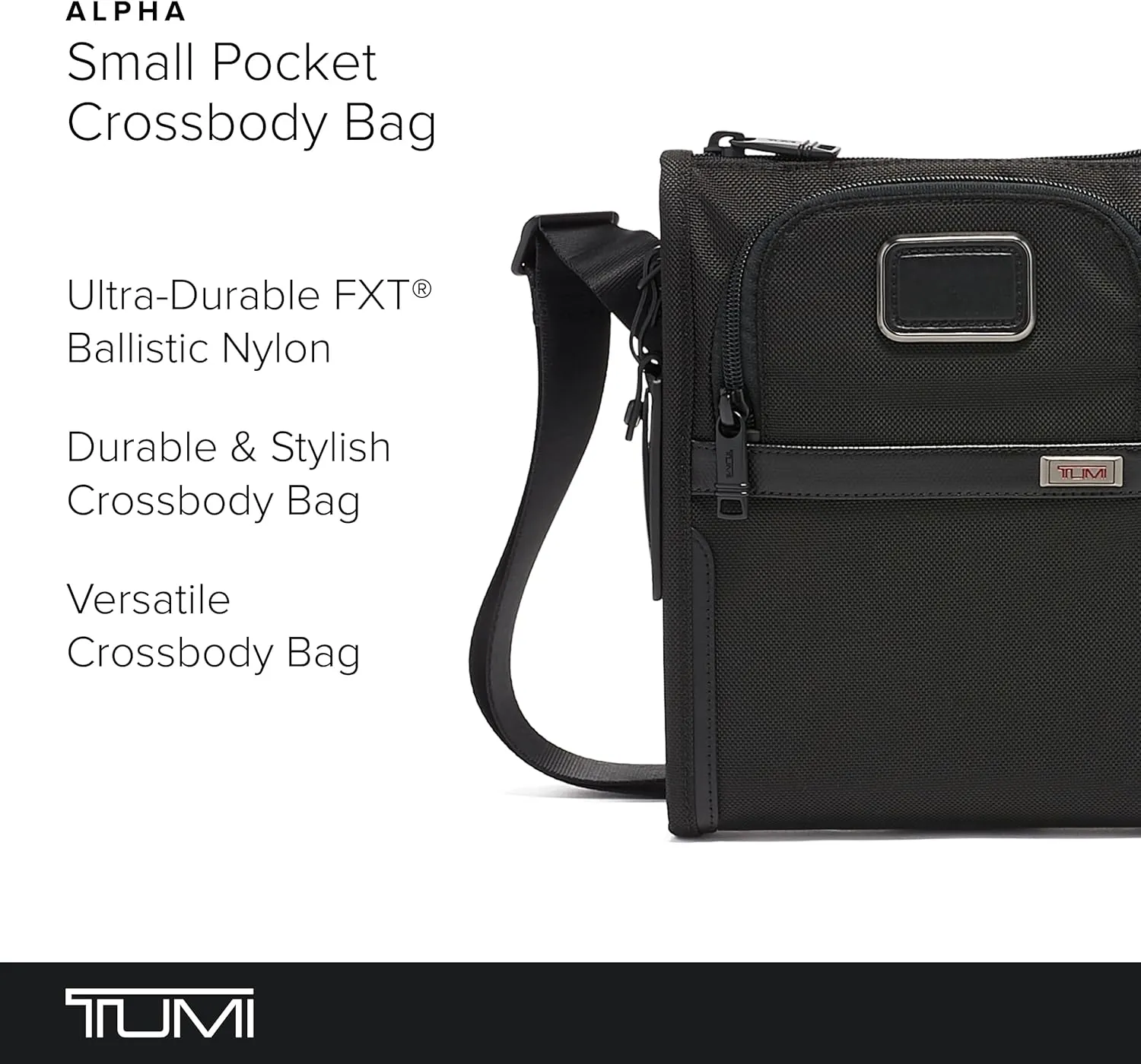 TUMI - Alpha Pocket Bag - Small Travel Crossbody Bag - Shoulder Bag for Men & Women