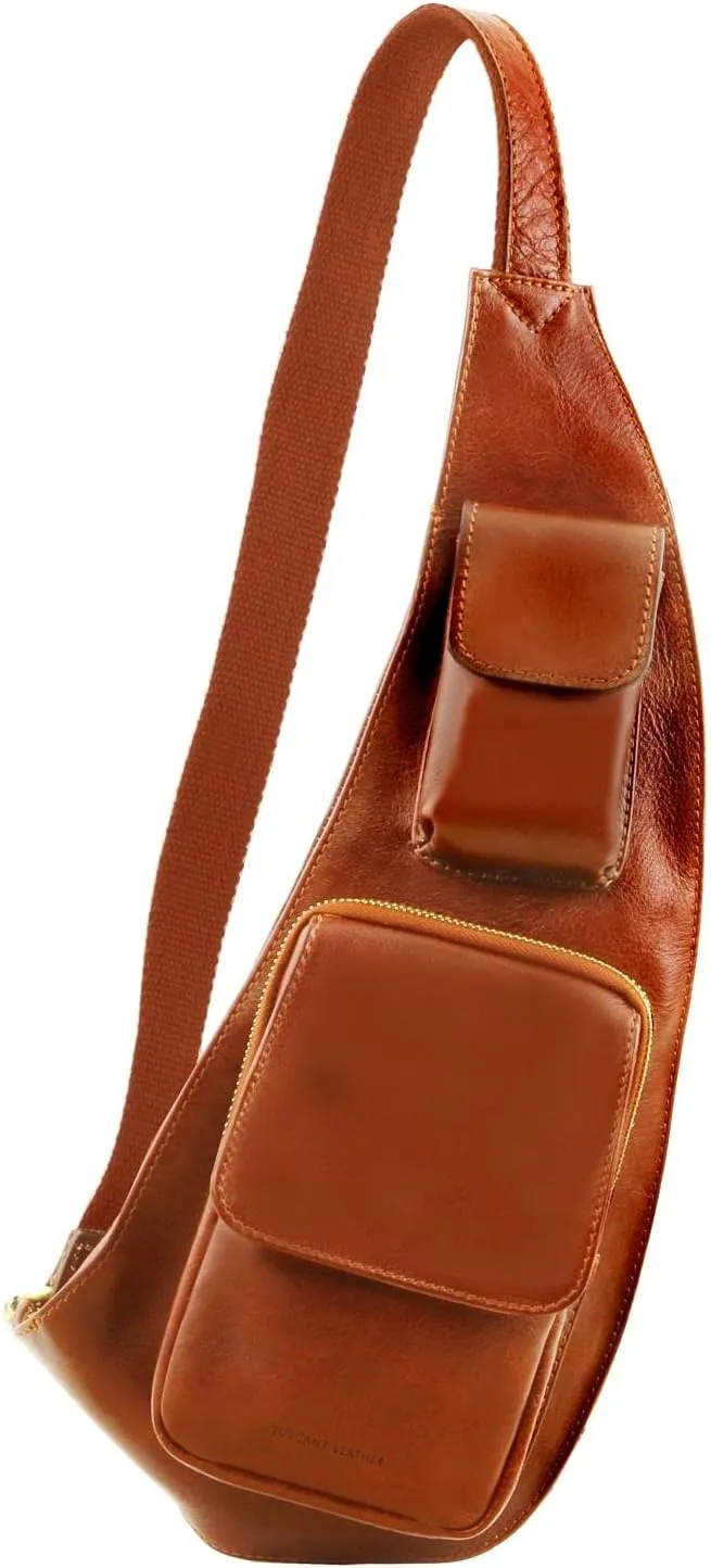 Tuscany Leather Leather crossover bag Honey