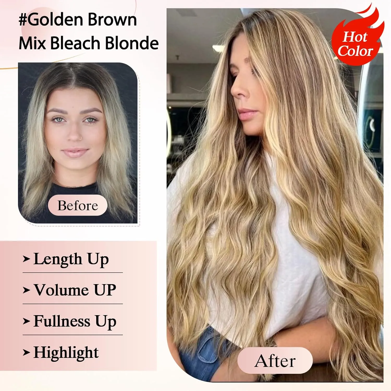U Tip Hair Extensions Human Hair Pre Bonded Extensions Keratin Fusion Extensions K Tip Hair Extensions Real Human Hair Silky Straight Natural 50g/100 Stands 16" Bleach blonde