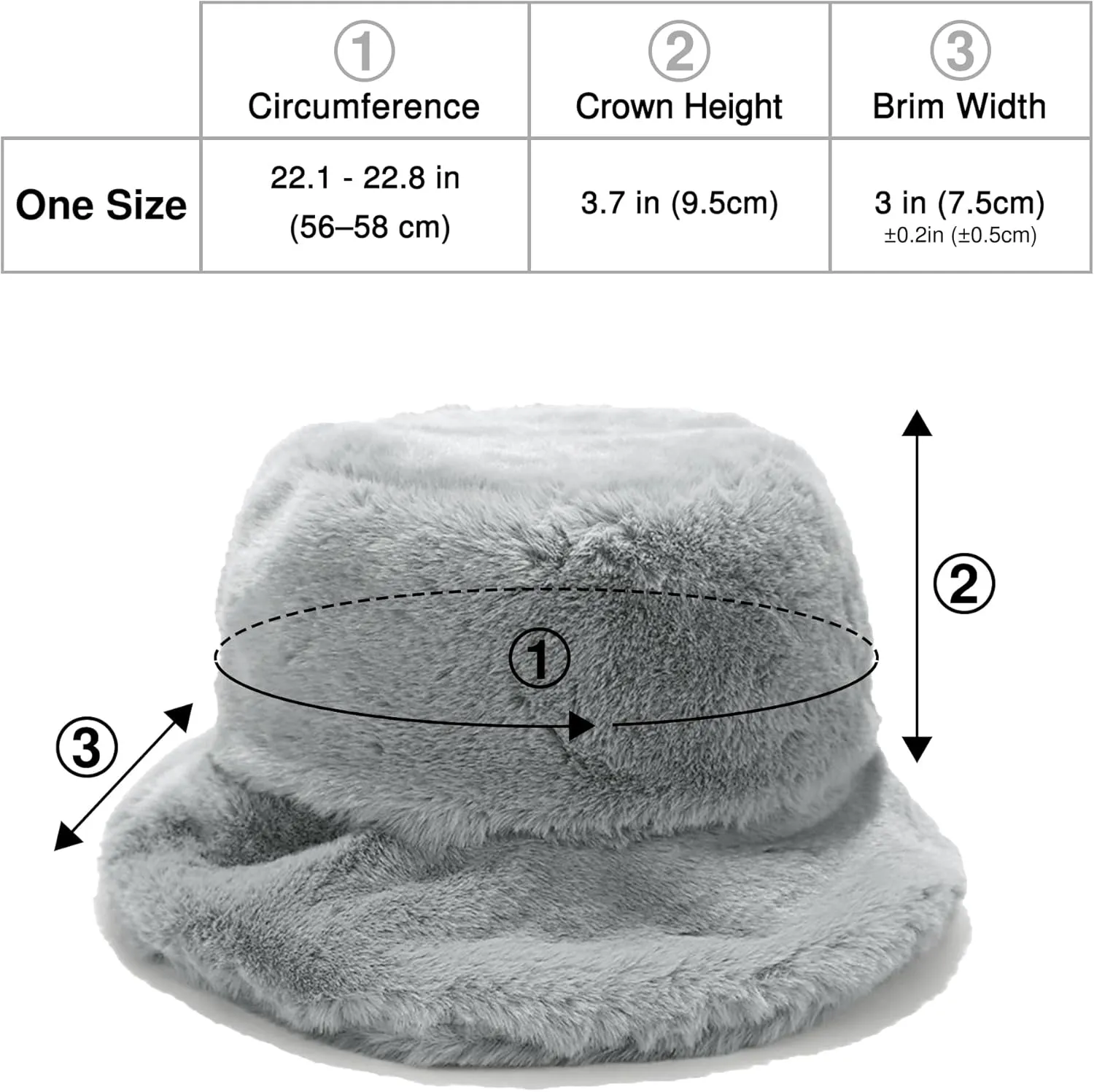 Umeepar Winter Faux Fur Fuzzy Bucket Hat Fluffy Warm Hat for Women Men