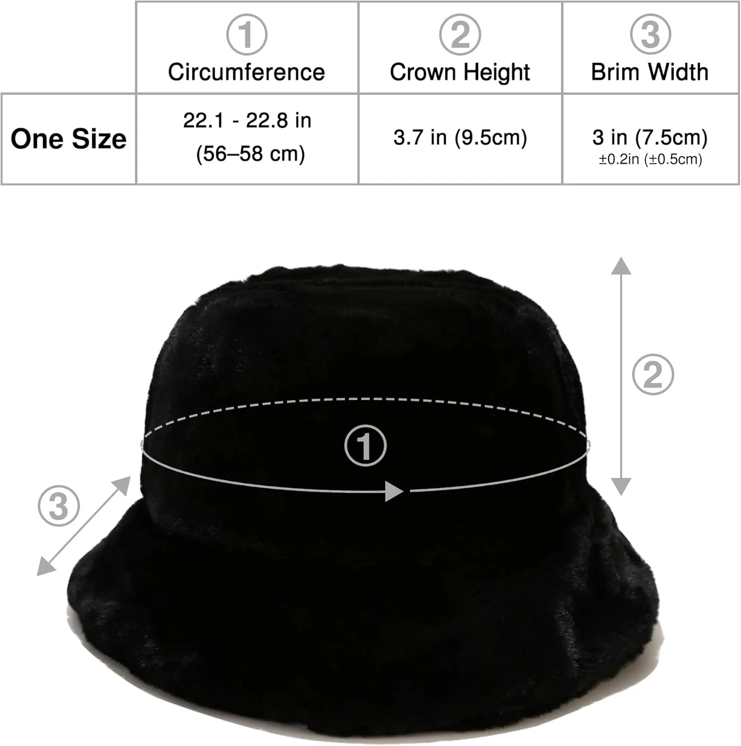 Umeepar Winter Faux Fur Fuzzy Bucket Hat Fluffy Warm Hat for Women Men
