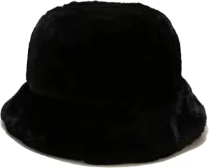 Umeepar Winter Faux Fur Fuzzy Bucket Hat Fluffy Warm Hat for Women Men