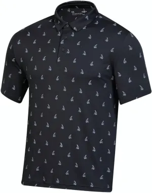 Under Armour New Men's Golf Playoff 3.0 Boats Print Print Polo Shirt Black Large