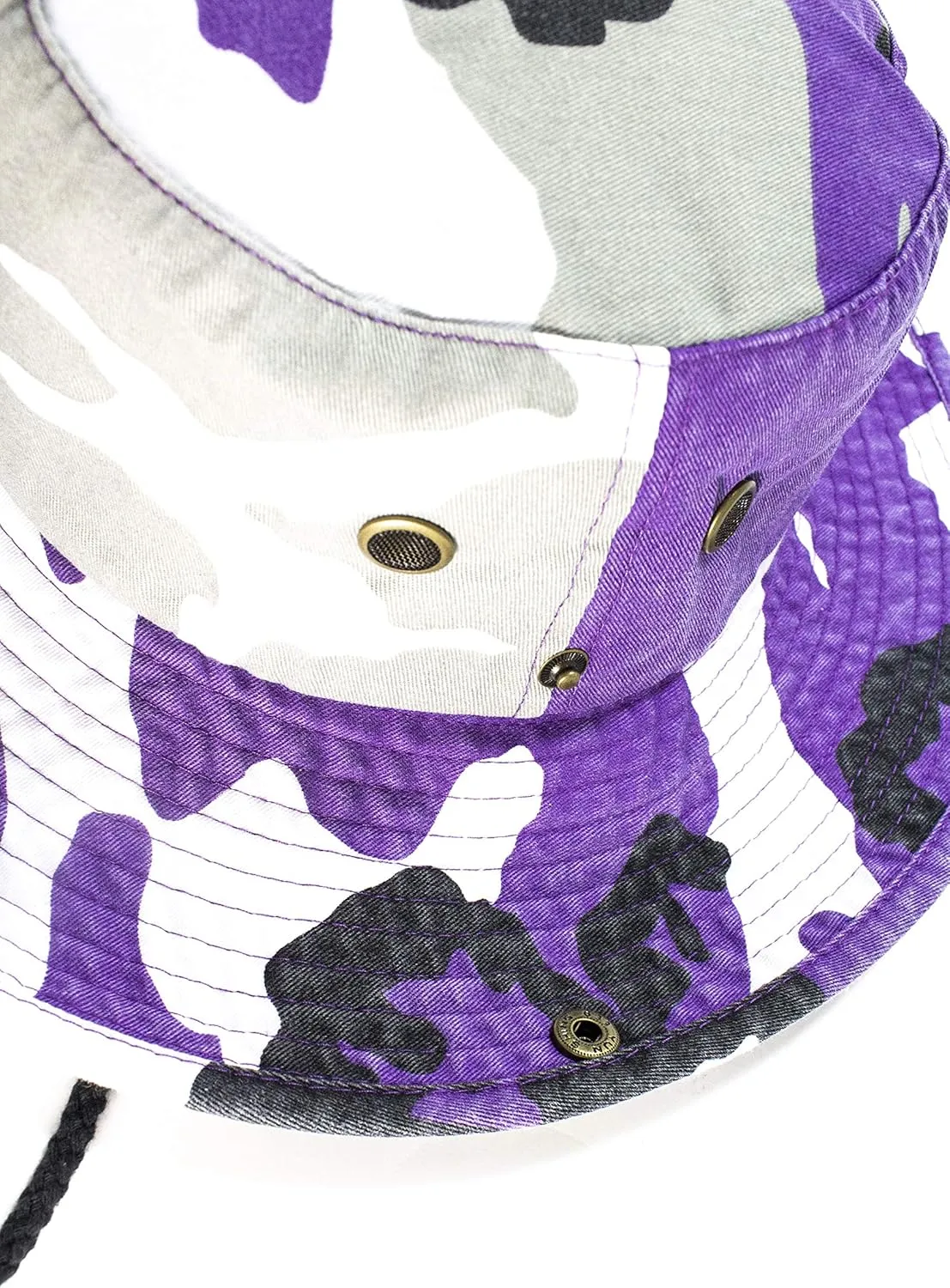 Unisex 100% Cotton Camo Bucket Hat Fishing Hunting Camping Safari Boonie Sun Summer