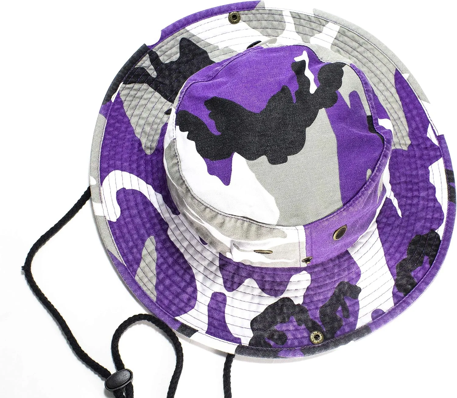 Unisex 100% Cotton Camo Bucket Hat Fishing Hunting Camping Safari Boonie Sun Summer