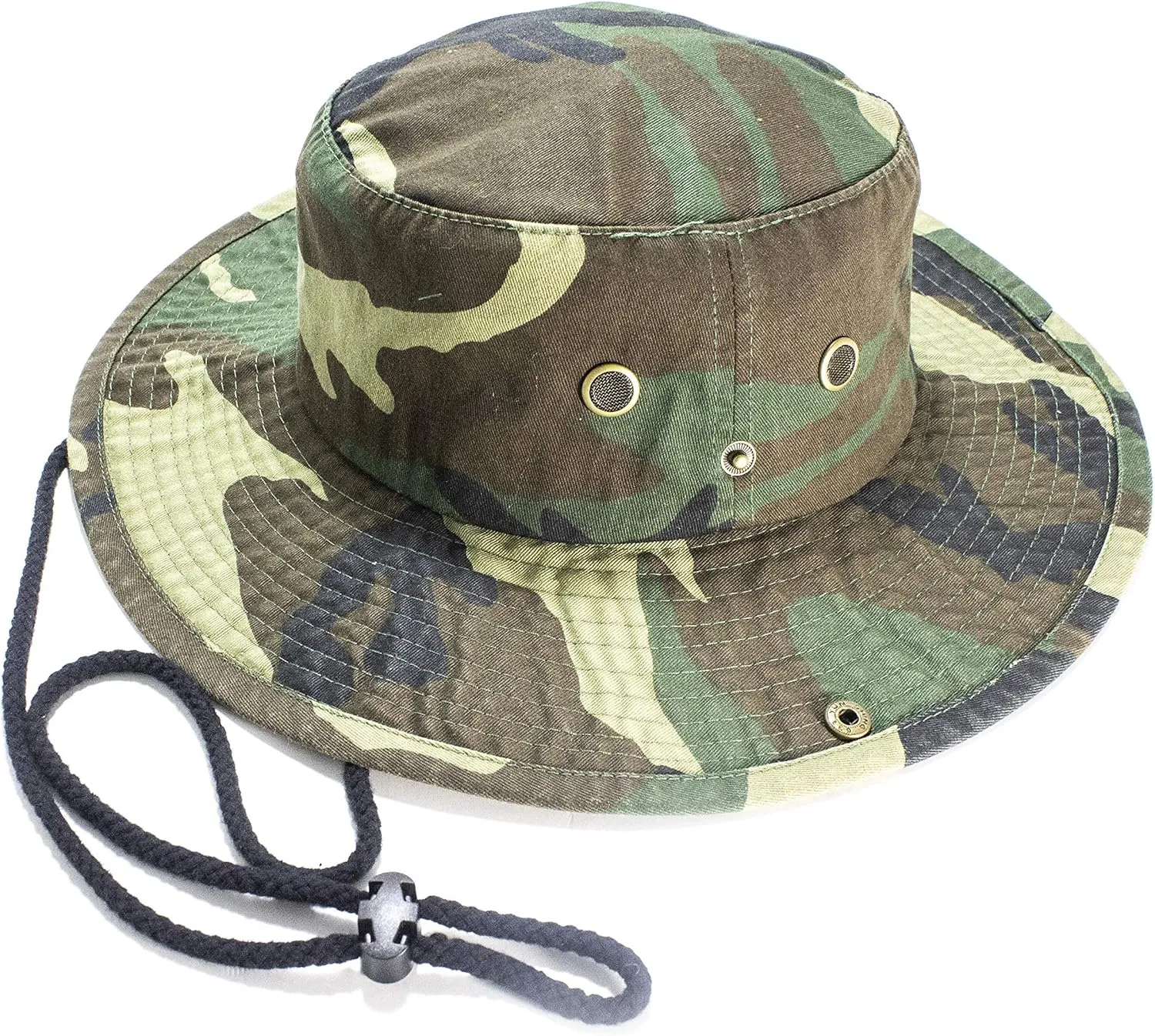 Unisex 100% Cotton Camo Bucket Hat Fishing Hunting Camping Safari Boonie Sun Summer