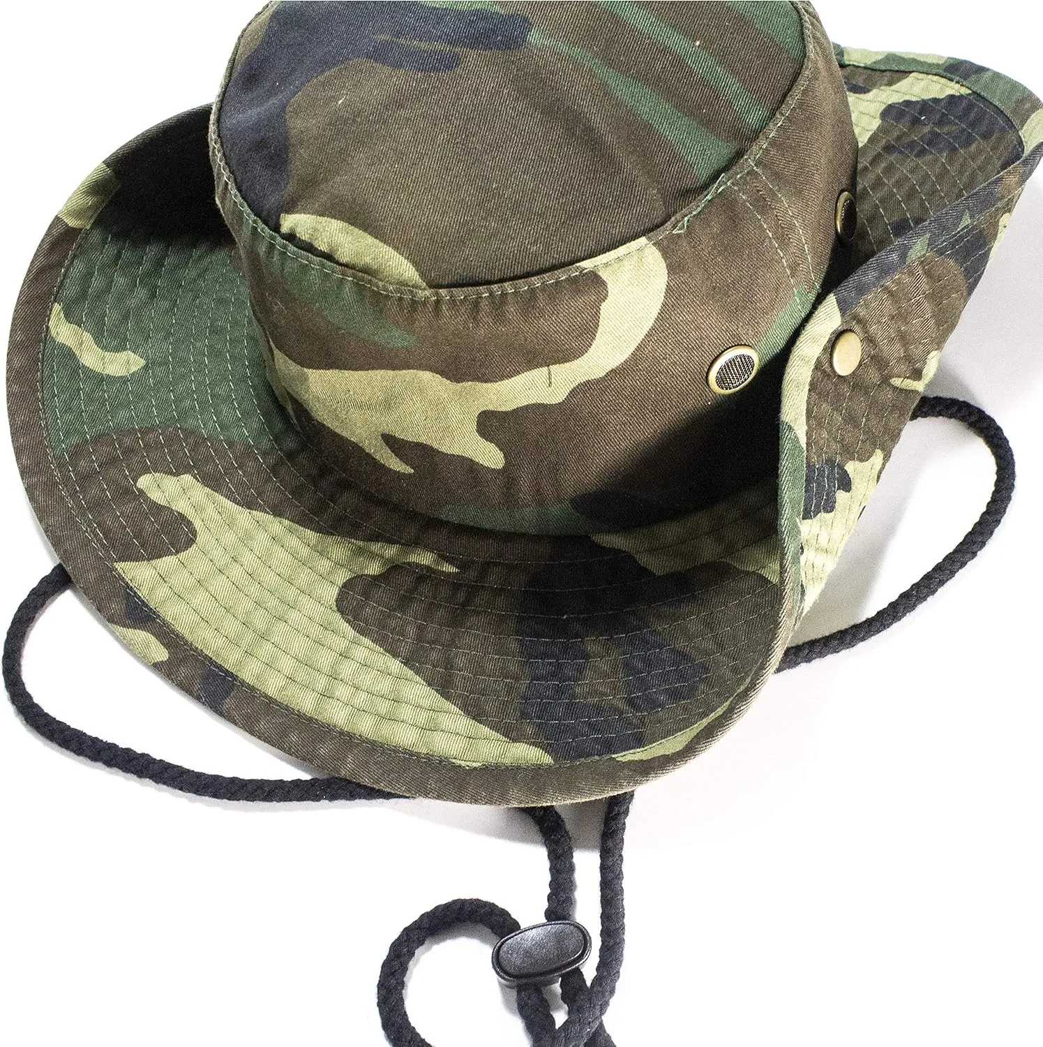 Unisex 100% Cotton Camo Bucket Hat Fishing Hunting Camping Safari Boonie Sun Summer