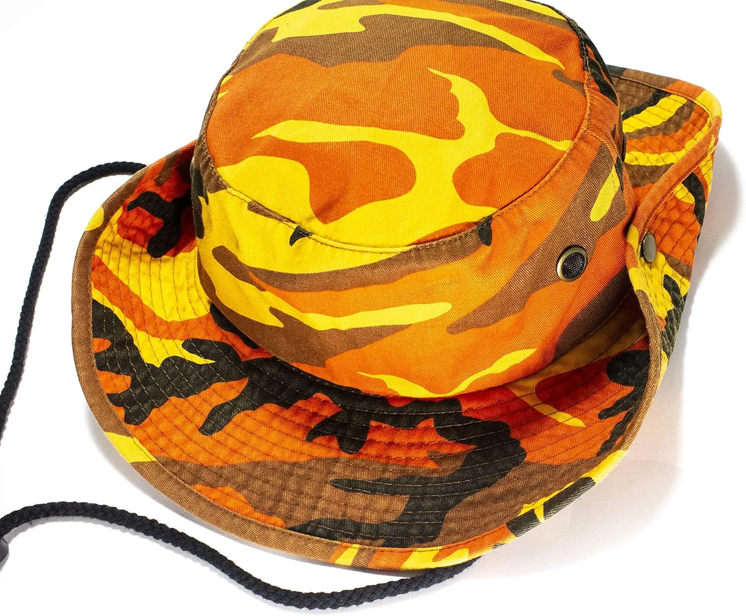 Unisex 100% Cotton Camo Bucket Hat Fishing Hunting Camping Safari Boonie Sun Summer