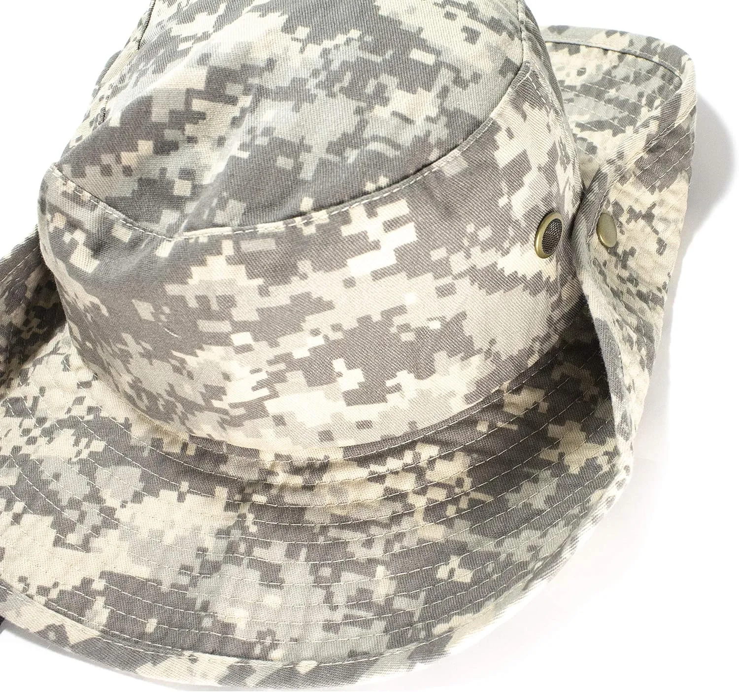 Unisex 100% Cotton Camo Bucket Hat Fishing Hunting Camping Safari Boonie Sun Summer