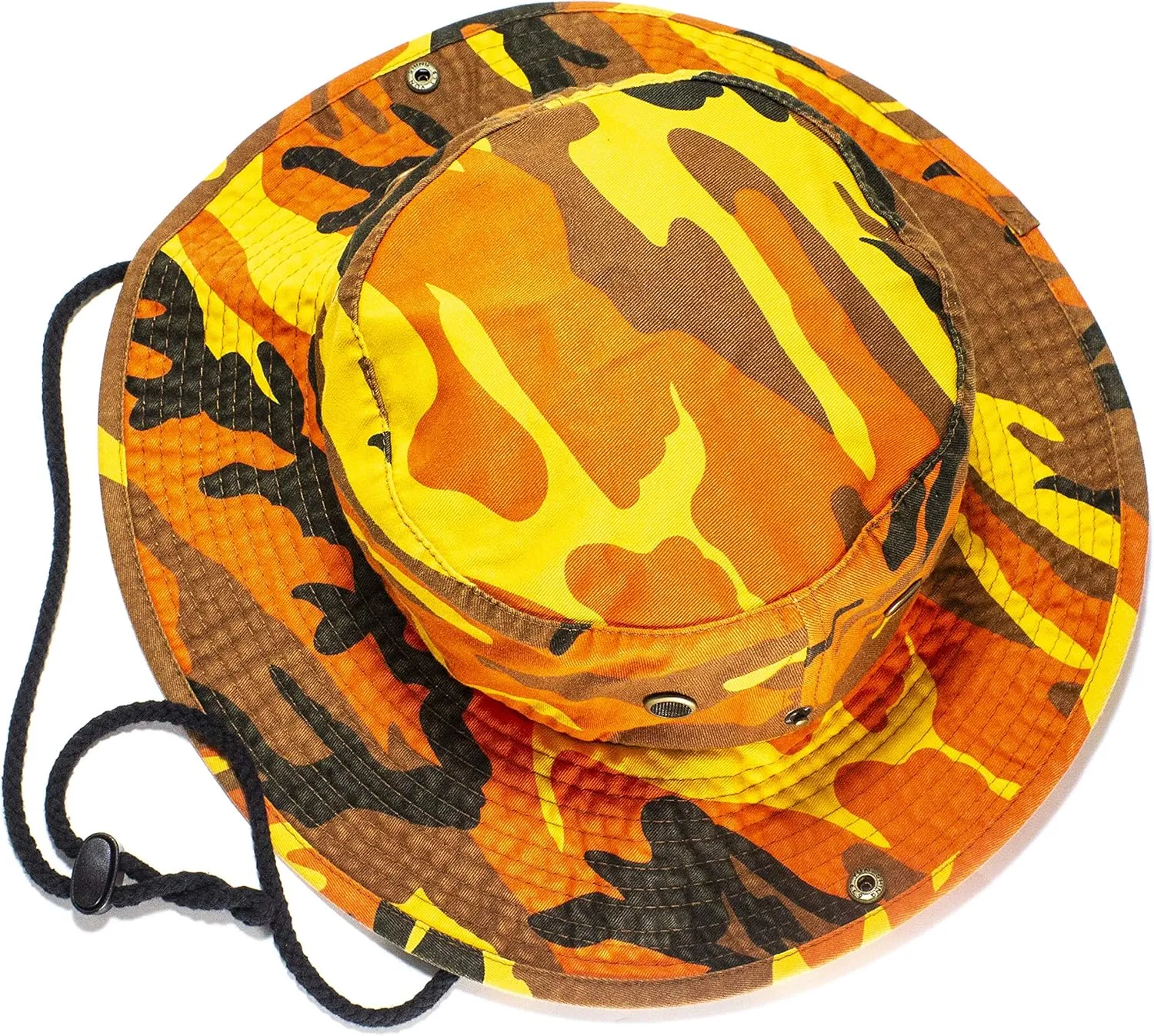 Unisex 100% Cotton Camo Bucket Hat Fishing Hunting Camping Safari Boonie Sun Summer