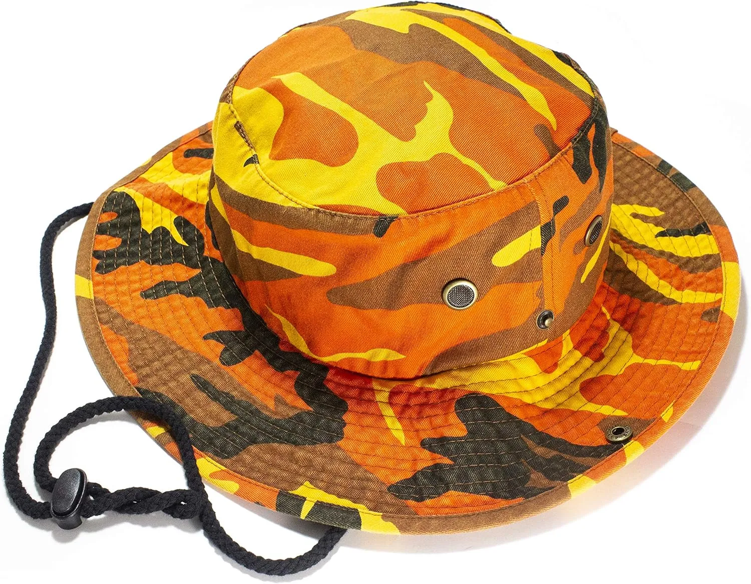 Unisex 100% Cotton Camo Bucket Hat Fishing Hunting Camping Safari Boonie Sun Summer