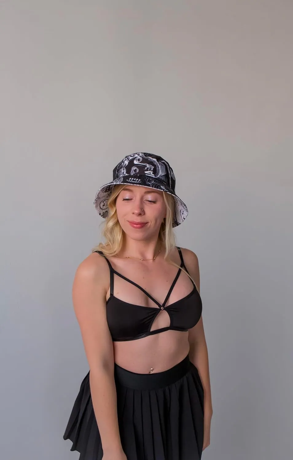 Unisex Bucket Hat Beach Sun Hat Aesthetic Fishing Hat for Men Women Teens, Reversible Double-Side-Wear