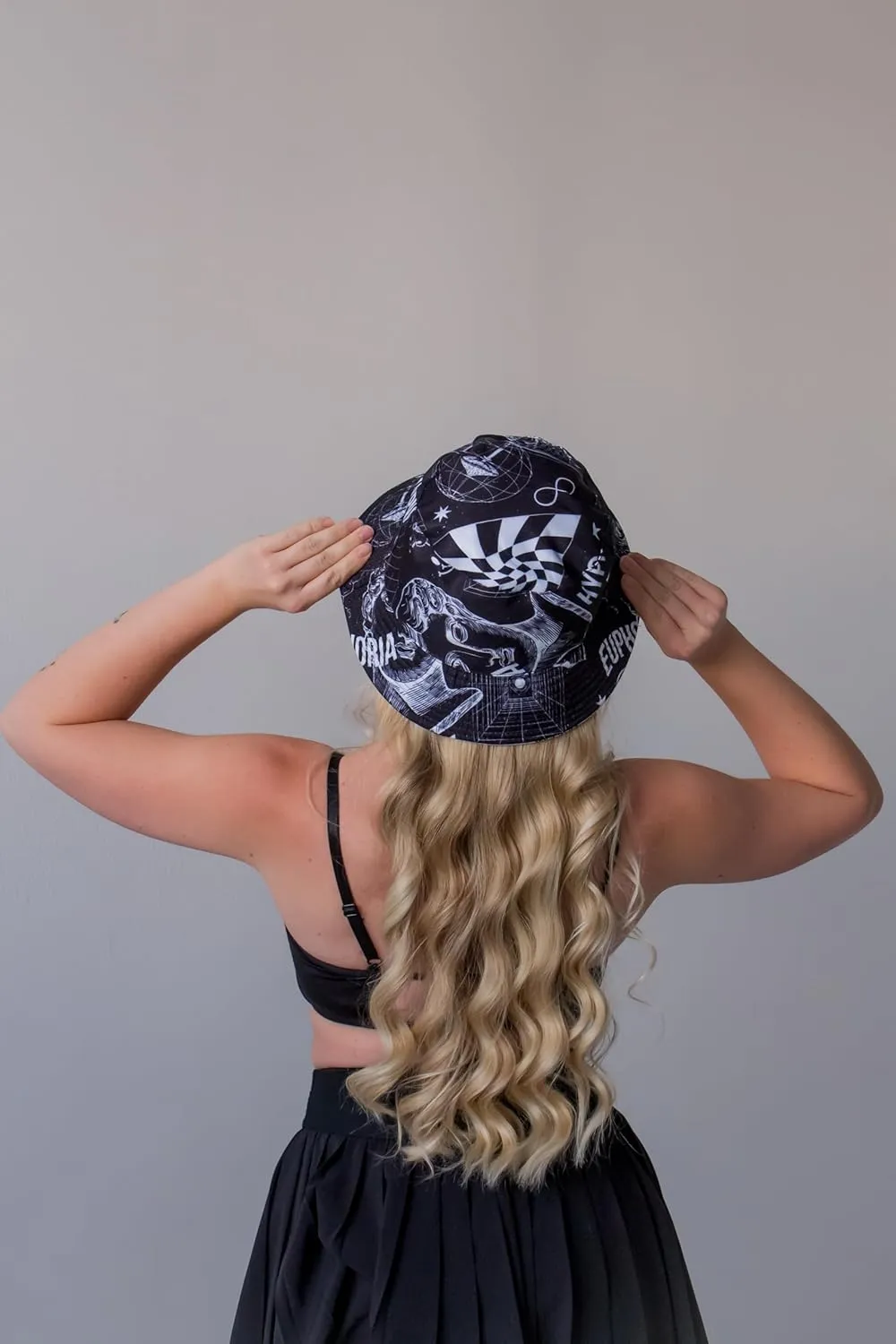 Unisex Bucket Hat Beach Sun Hat Aesthetic Fishing Hat for Men Women Teens, Reversible Double-Side-Wear