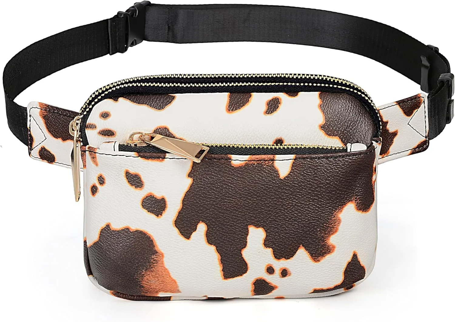Uromee Fanny Packs for Women Crossbody Belt Bag Vegan Leather Fashion Mini Waist Bag Everywhere Travel Hiking Running Adjustable Strap
