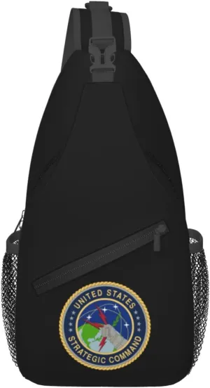 US Strategic Command Emblem Crossbody Bags For Women Men Chest Backpack Gym Shoulder Bag Travel Outdoor Sports Casual Crossbody Bags