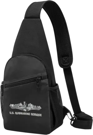 Us Submarine Service Dolphins Unisex Chest Bag Lightweight Crossbody Shoulder Bag Travel Pocket