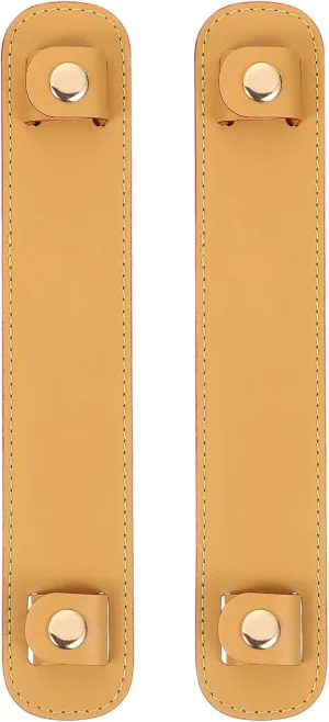 uxcell 2 Pcs 8.98x1.69 Inch Leather Shoulder Strap Pad, Detachable Non-Slip Strap Covers for Tote Bags Backpacks Handbags, Beige