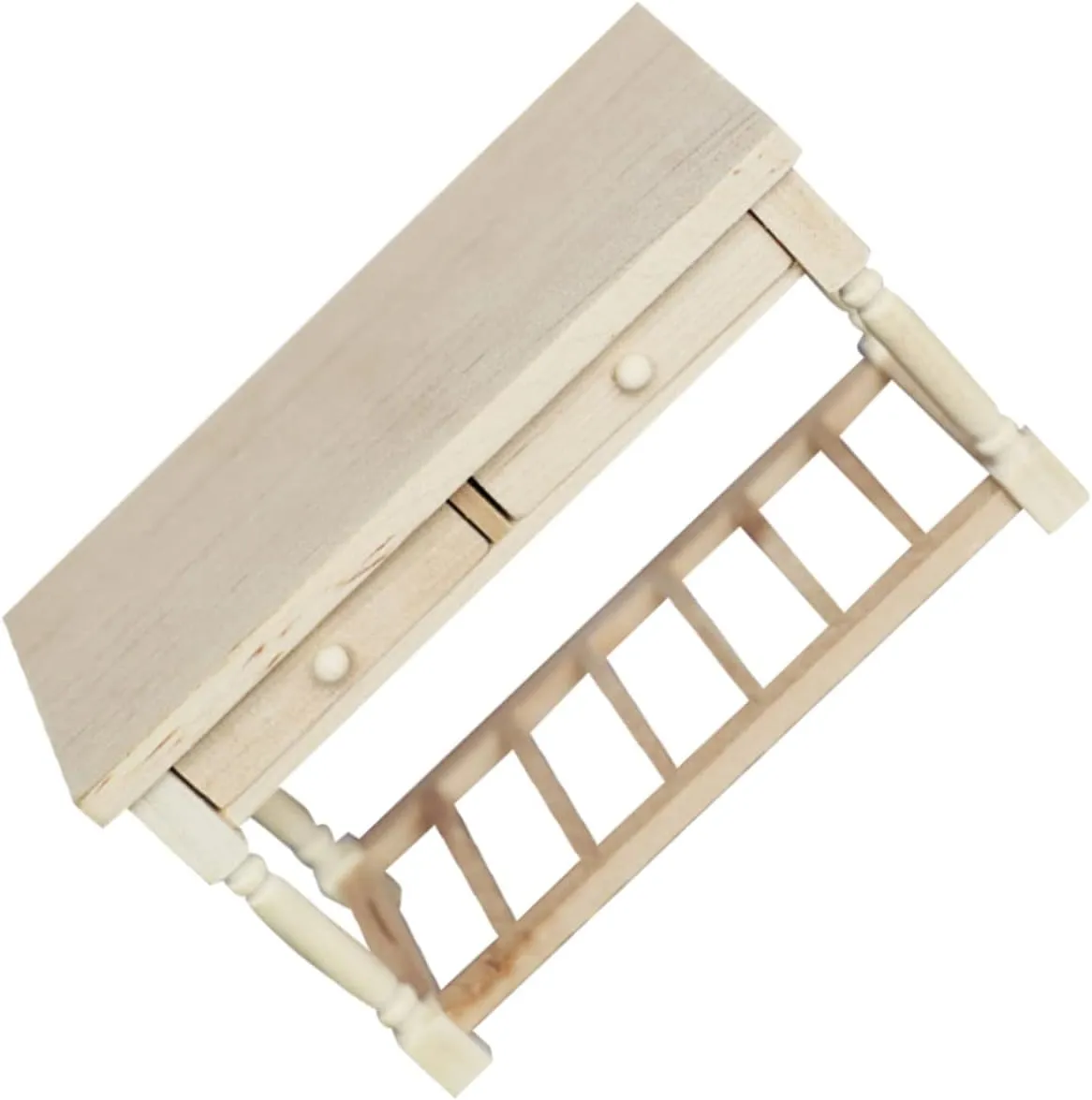 Vaguelly Miniature Desk Model Wooden Furniture for Dollhouses Adorable Decoration for Mini House Simulation Compact Retro Design for Miniature Craft Enthusiasts