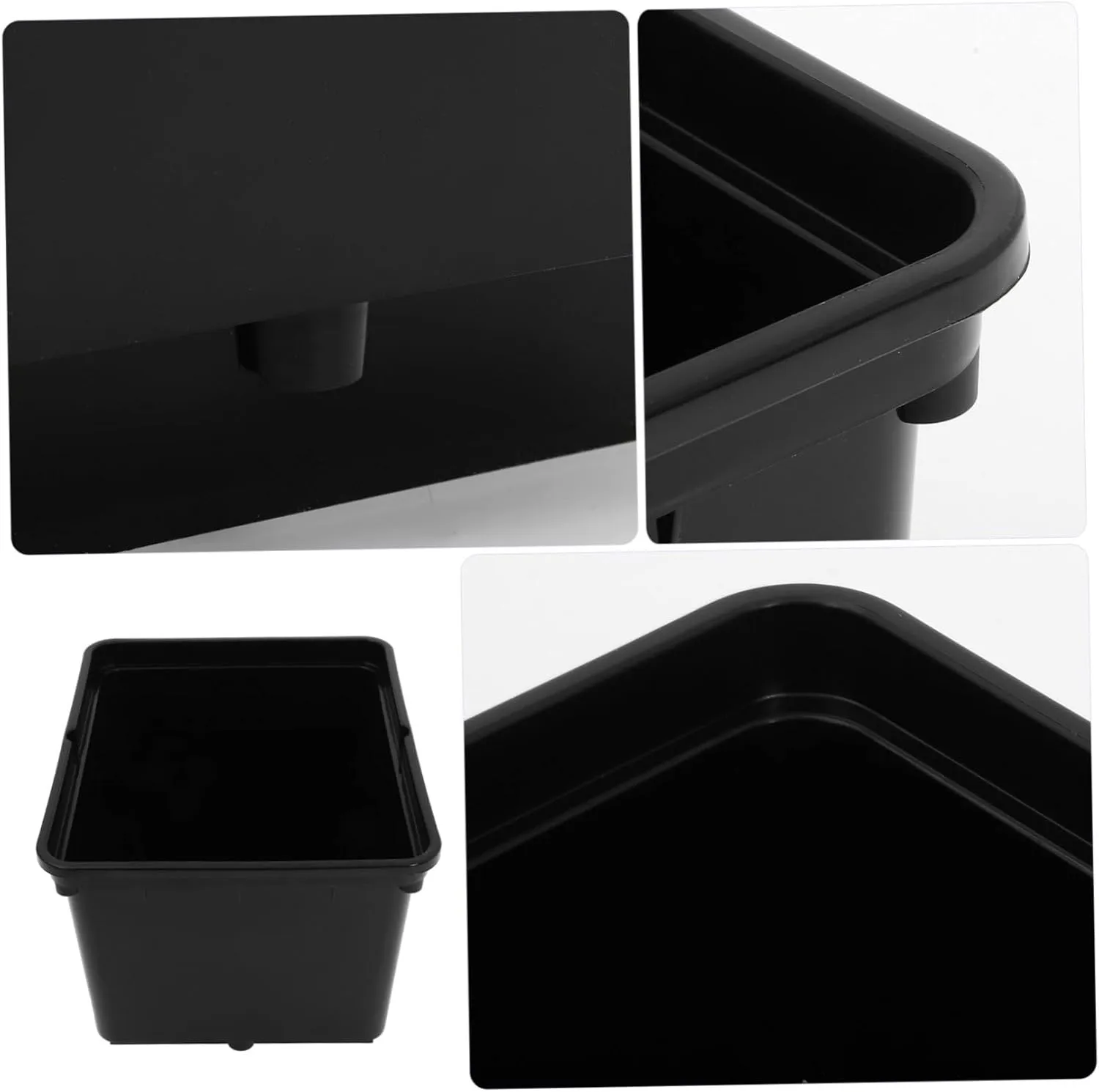 Vegetable Bucket 2pcs Black Soilless Culture Barrel Pp Plastic Anti-Aging