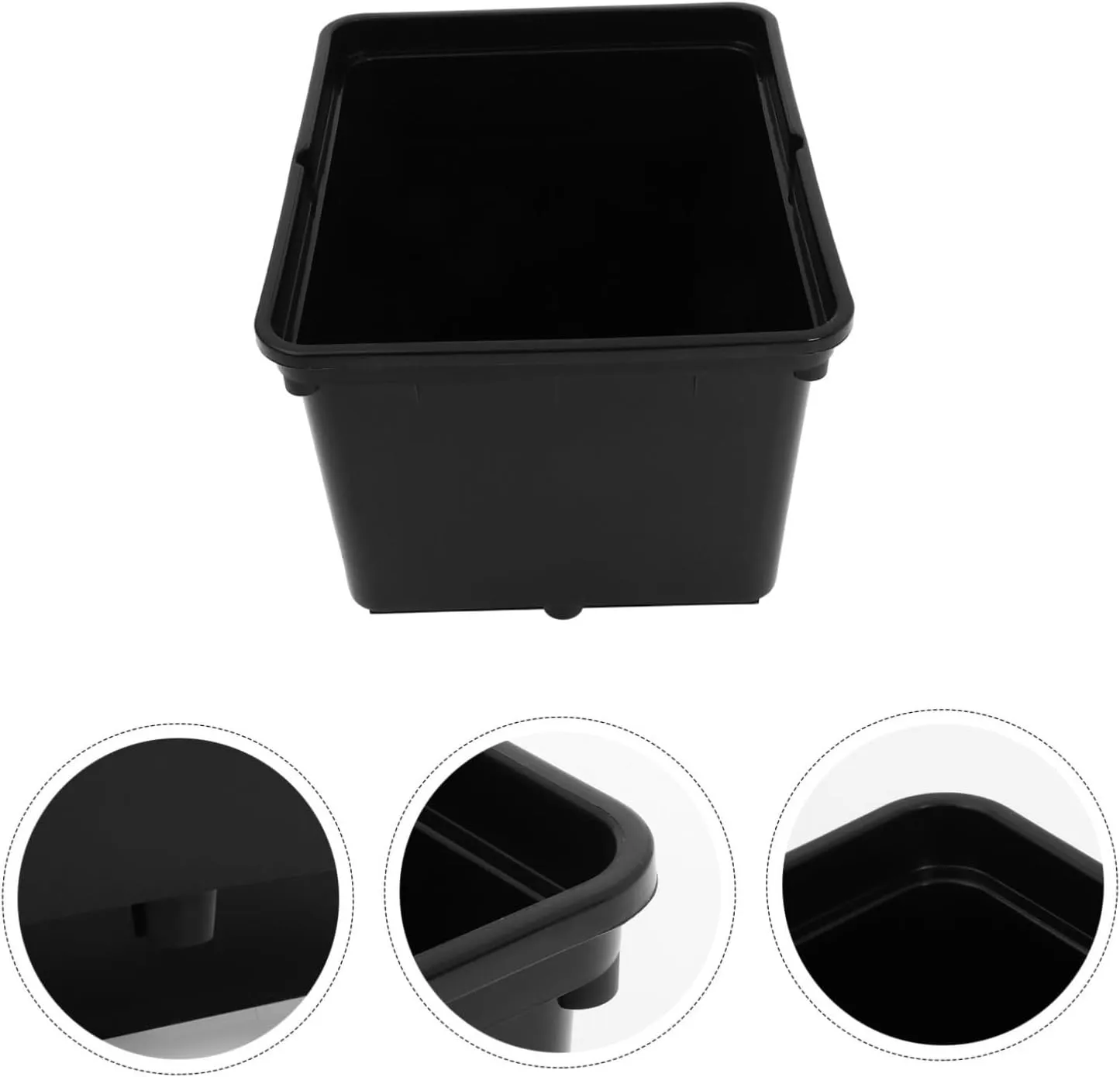 Vegetable Bucket 2pcs Black Soilless Culture Barrel Pp Plastic Anti-Aging