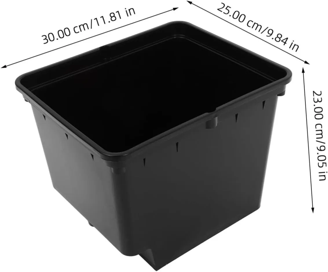 Vegetable Bucket 2pcs Black Soilless Culture Barrel Pp Plastic Anti-Aging