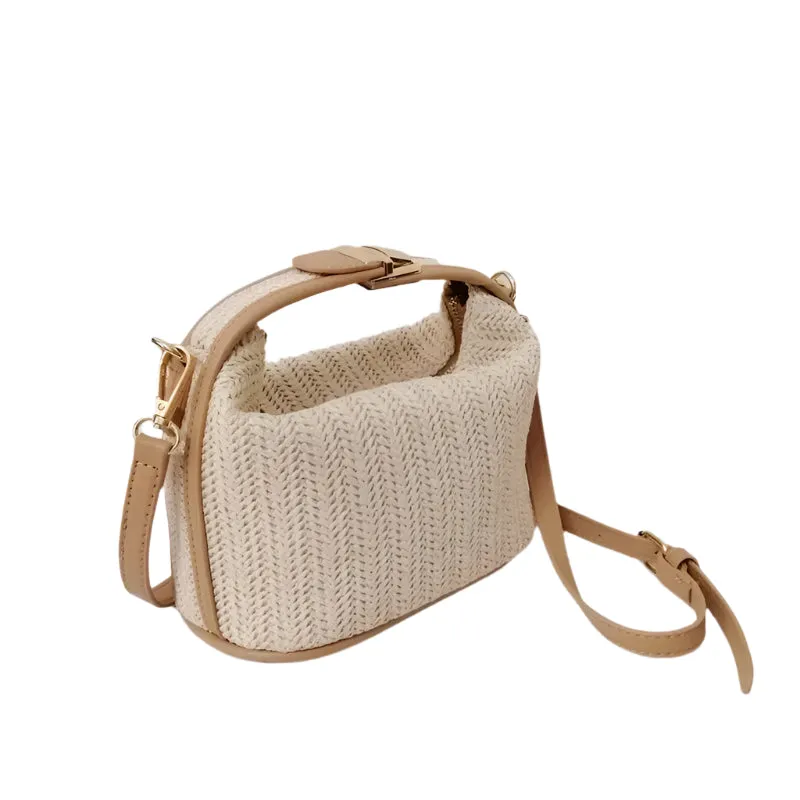 Veloria™ Boho Straw Bucket Bag