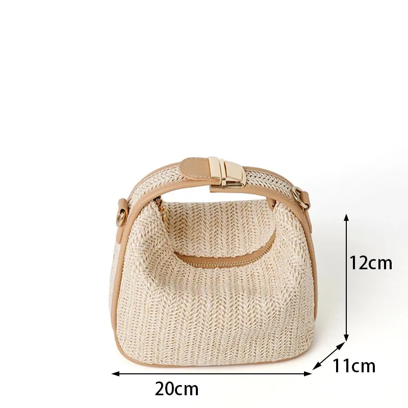 Veloria™ Boho Straw Bucket Bag