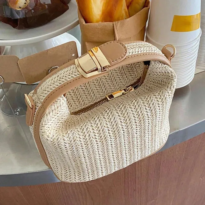 Veloria™ Boho Straw Bucket Bag