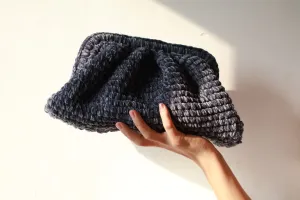 Velvet Cloud Clutch Bag grey blue -Aunty