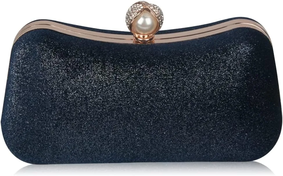 Velvet Evening Bag for Women Glitter Clutch Bag Sparkly Sequins Handbag Shoulder Bag