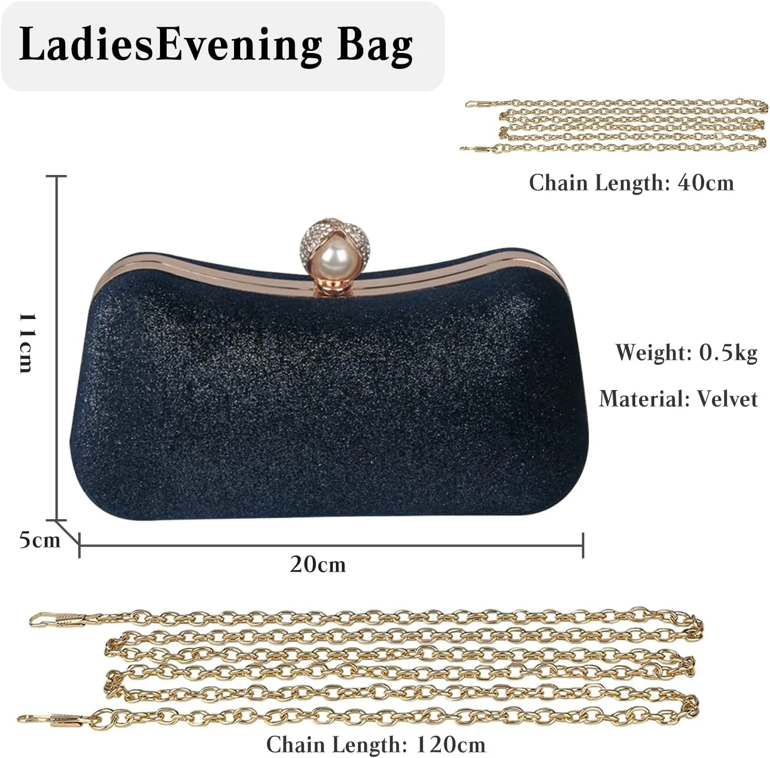 Velvet Evening Bag for Women Glitter Clutch Bag Sparkly Sequins Handbag Shoulder Bag