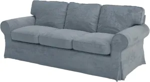 Velvet Pets Friendly Sofa Covers Custom Made Compatible for IKEA Ektorp Three Seat Sofa Slipcovers (Velvet Light Gray Ektorp 3)