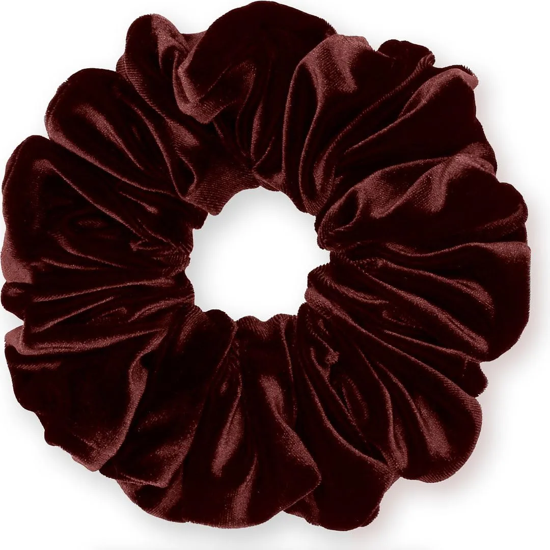 Velvet Scrunchies King Size Amber XXL Plush Ponytail Holders Oversized Big Made in the USA
