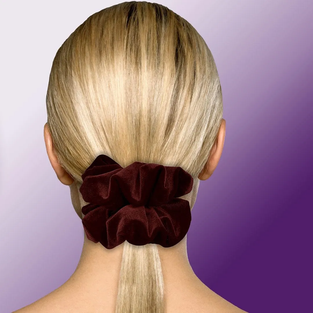 Velvet Scrunchies King Size Amber XXL Plush Ponytail Holders Oversized Big Made in the USA