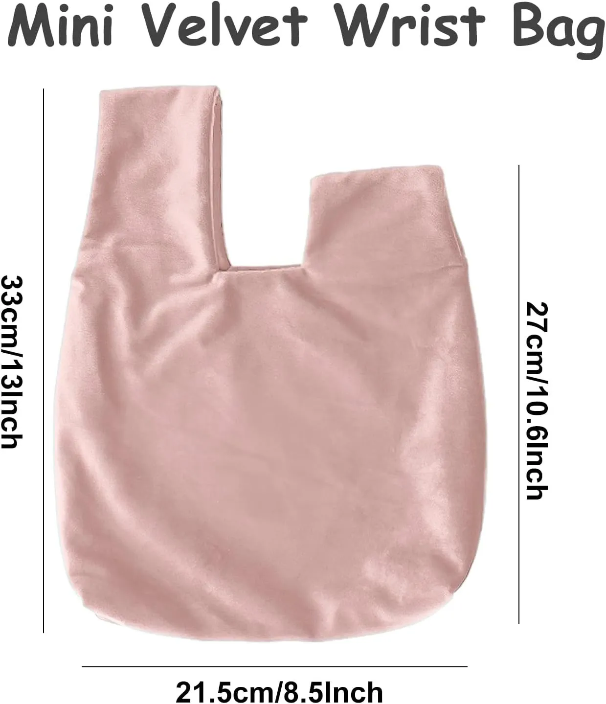 Velvet Wristlet Purse for Women Elegant Clutch Evening Bag Wrist Bag Sleeve-Knot-Pouch(Very Small Size)