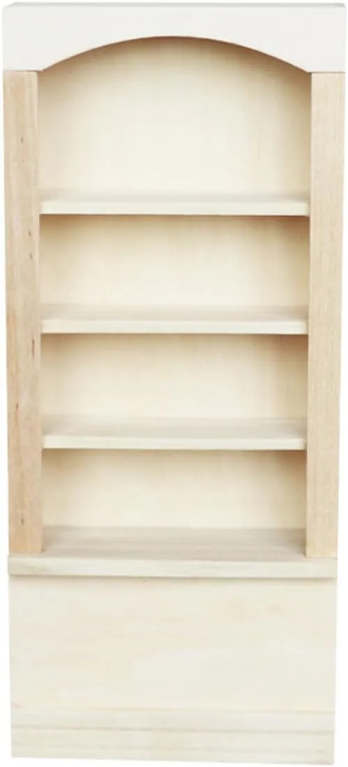 VICASKY 1pc Miniature Wooden Bookshelf for Dollhouse Mini Furniture Model Cute Display Rack for Boys and Girls Room Decor Accessory for Collectors and Photography