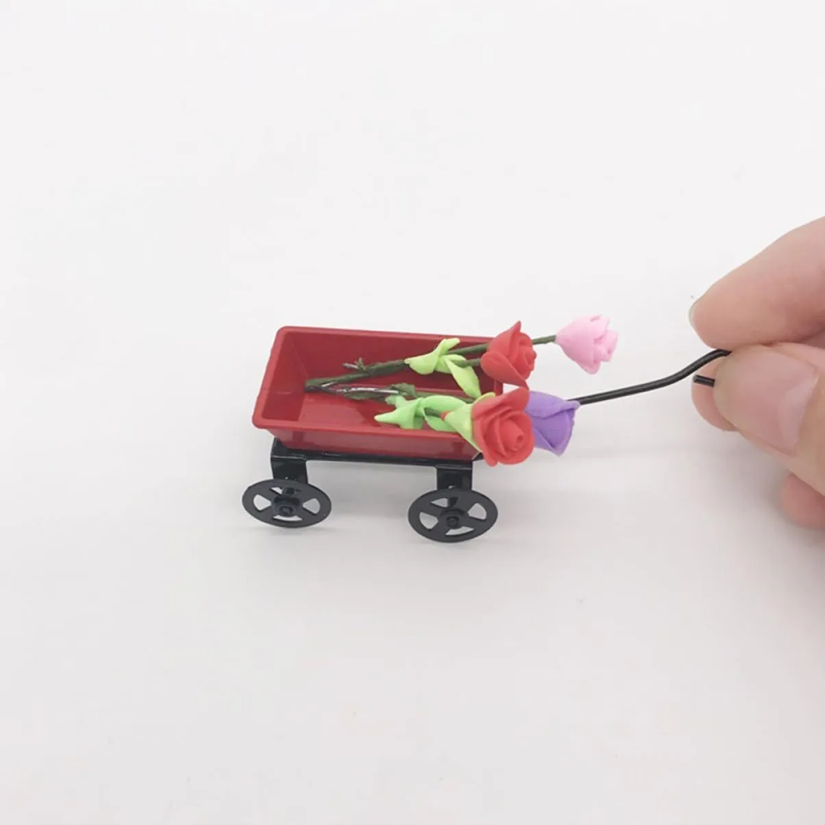 VICASKY 2sets Dollhouse Micro Landscape Decoration Fairy Garden Ornament Mini Scene Accessory for DIY Projects and Photo Props 2pcs*2