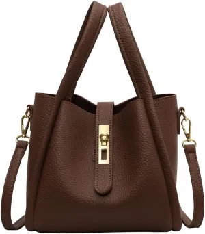 Vintage Bucket Bags Bucket Crossbody Purses For Women Small Trendy Bucket Handbag Mini Faux Leather Top Handle Bag