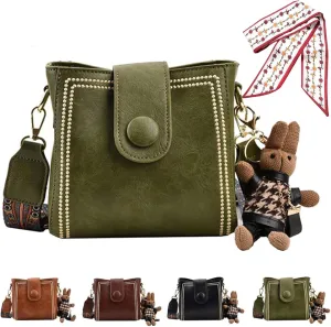 Vintage Fashion Bag with Adjustable Wider Shoulder Strap, Vintage Bucket Bag, Mini Crossbody Bags for Women