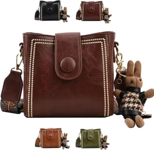 Vintage Fashion Bag With Adjustable Wider Shoulder Strap, Vintage Small Water Bucket Bag, Vintage Fashion Crossbody Bag